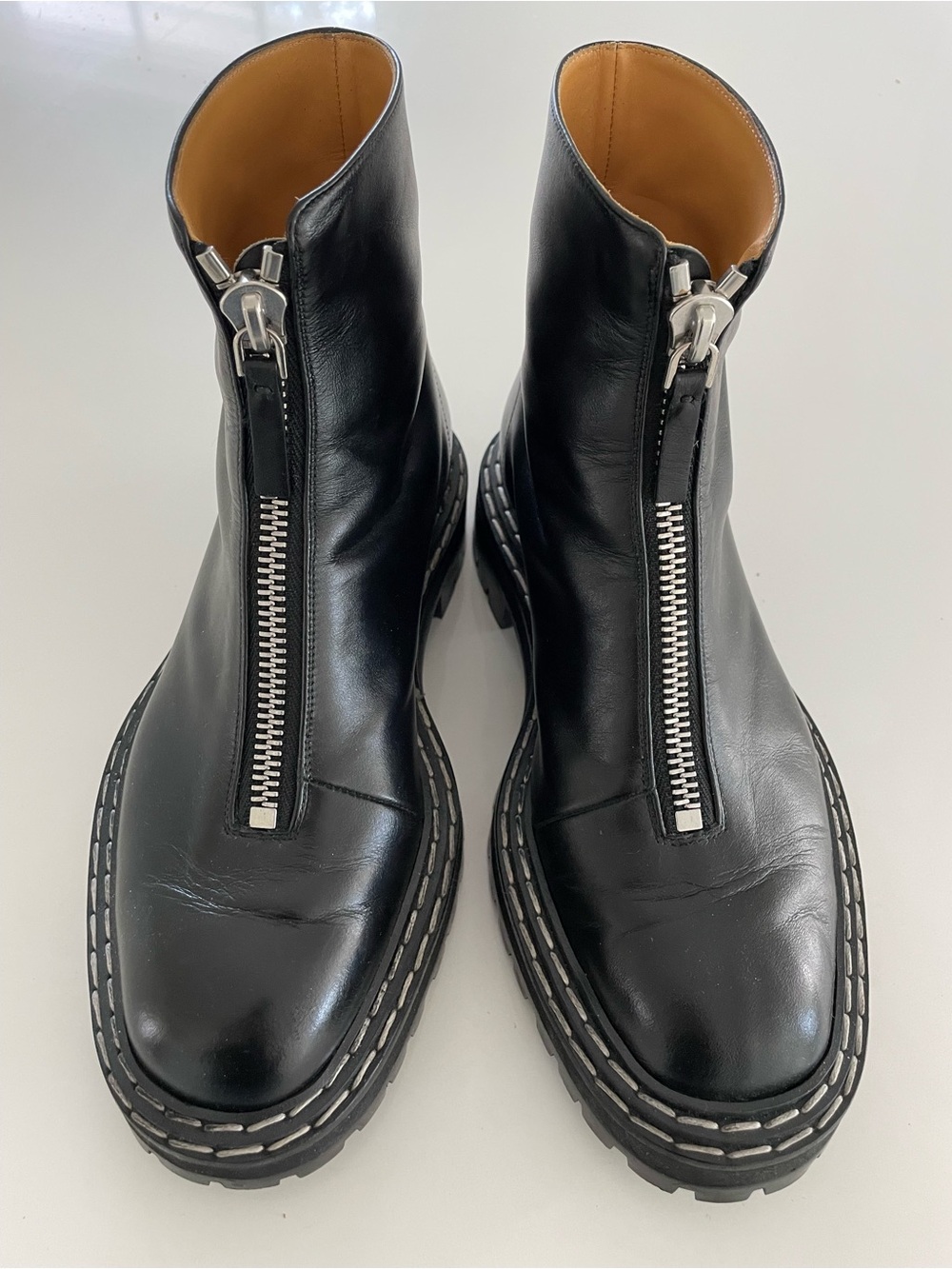 Proenza Schouler Lug Sole Zip Boots Black Women's Size 37.5 Size 7